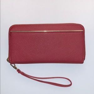 Red Clutch and Wrist Wallet